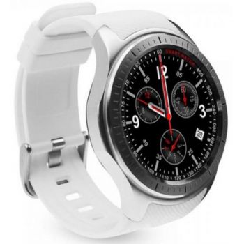 Ceas inteligent Smartwatch iUni DM368, 1.39inch, GPS, Bratara silicon (Alb)