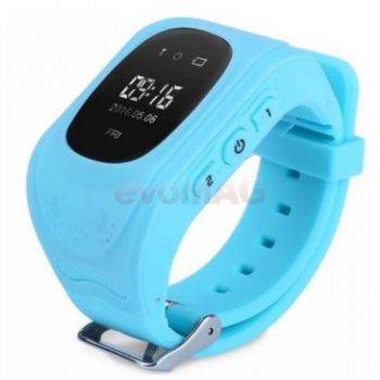 Ceas inteligent Smartwatch iUni Kid60 70991, 0.96inch, GPS, Bratara silicon, dedicat pentru copii (Albastru)