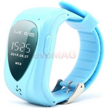 Ceas inteligent Smartwatch iUni U11, OLED 0.96inch, 2G, GPS, Bratara silicon, dedicat pentru copii (Albastru)