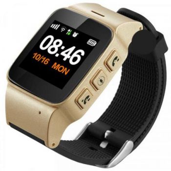 Ceas inteligent Smartwatch iUni U100 Plus, Display OLED 0.96inch, 32MB RAM, 32MB Flash, Wi-Fi (Auriu/Negru)