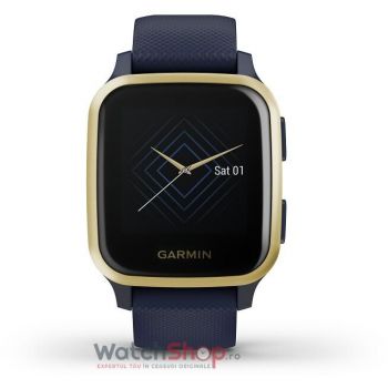 Ceas SmartWatch Garmin Venu Sq Music Edition 010-02426-12 Light Gold