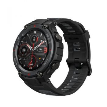 Ceas inteligent Smartwatch Huami Amazfit T-REX Pro, Display AMOLED 1.3inch, Bluetooth 5.0, GPS, Android/iOS, Waterproof 10 ATM, senzor SpO2 (Negru)