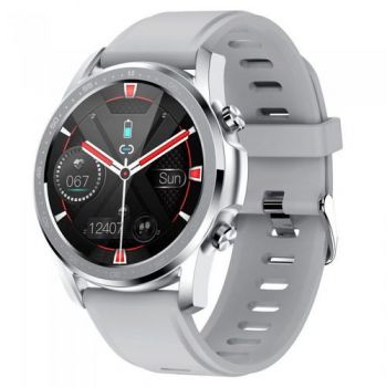 Ceas inteligent Smartwatch iHunt Watch 3 Titan, Display HD 1.28inch, Bluetooth, Bratara Silicon, Rezistenta la apa IP67, Android/iOS (Argintiu)