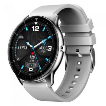 Ceas inteligent Smartwatch iHunt Watch 6 Titan, Display Full Touch 1.28inch, Bluetooth, Bratara Silicon, Rezistenta la apa IP67, Android/iOS (Argintiu) ieftin