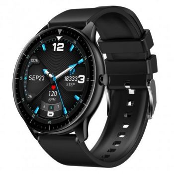 Ceas inteligent Smartwatch iHunt Watch 6 Titan, Display Full Touch 1.28inch, Bluetooth, Bratara Silicon, Rezistenta la apa IP67, Android/iOS (Negru)