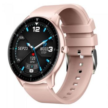 Ceas inteligent Smartwatch iHunt Watch 6 Titan, Display Full Touch 1.28inch, Bluetooth, Bratara Silicon, Rezistenta la apa IP67, Android/iOS (Roz)