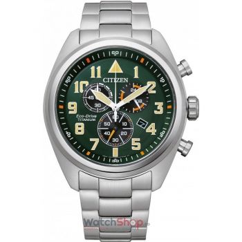 Ceas Citizen SUPER TITANIUM AT2480-81X Eco-Drive Chronograph de firma original