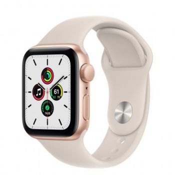 Ceas inteligent Smartwatch Apple Watch SE V2 GPS, Retina LTPO OLED Capacitive touchscreen 1.78inch, Bluetooth, Wi-Fi, Bratara Silicon 44mm, Carcasa Aluminiu, Rezistent la apa (Roz)