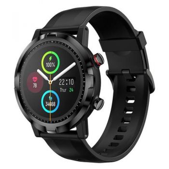 Ceas inteligent Smartwatch IMILAB RT LS05S, Display TFT LCD 1.28inch, Bluetooth, Bratara Silicon, Rezistent la apa, Monitorizare SpO2, Android/iOS (Negru)