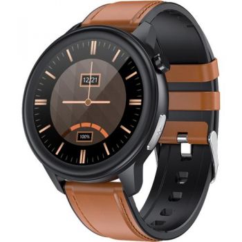 Ceas inteligent Smartwatch Maxcom FW46 Xenon, bratara TPU, ecran TFT 1.3”, IP67, Bluetooth, Android / iOS (Negru)