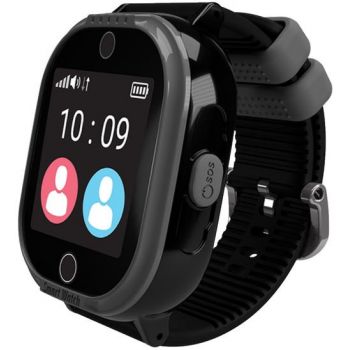 Ceas inteligent Smartwatch MyKi 4 Lite, Display IPS 1.3inch, Wi-Fi, Bluetooth, 3G, Camera, rezistent la apa, dedicat pentru copii (Negru) de firma original
