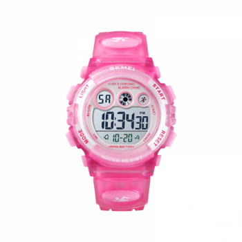 Ceas de copii sport SKMEI 1451 waterproof 5ATM cu cronometrualarma data si iluminare ecra roz Ceas de copii sport SKMEI 1451 waterproof 5ATM cu cronometrualarma data si iluminare ecra roz