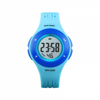 Ceas de copii sport SKMEI 1455 waterproof 5ATM cu cronometreu alarma zi si iluminare ecran albastru Ceas de copii sport SKMEI 1455 waterproof 5ATM cu cronometreu alarma zi si iluminare ecran albastru
