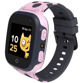 Ceas inteligent Smartwatch Canyon Sandy KW-34, ecran 1.44inch, Bluetooth, GPS, Curea Silicon, slot nano SIM (Roz)