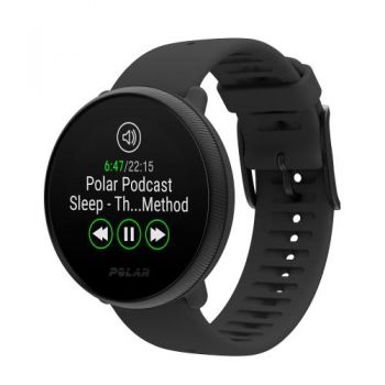 Ceas inteligent Smartwatch Polar Ignite 2, curea silicon, Rezistenta la apa, Bluetooth, ecran LCD 1.2inch, Andoid & iOS (Negru) ieftin