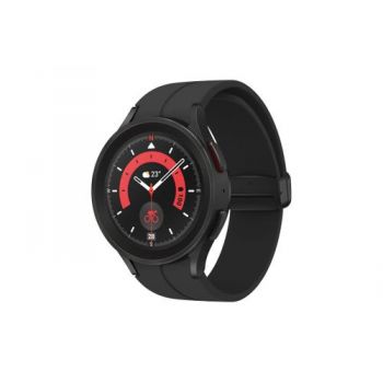 Ceas inteligent Smartwatch Samsung Galaxy Watch 5 Pro SM-R920, Procesor Exynos W920, ecran 1.4inch, 1.5GB RAM, 16GB Flash, Bluetooth 5.2, Carcasa Titan, 45mm, Bratara silicon, Waterproof 5ATM (Negru) de firma original