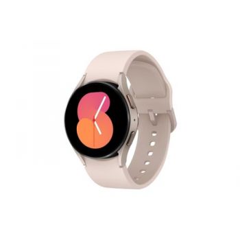 Ceas inteligent Smartwatch Samsung Galaxy Watch 5 SM-R900, Procesor Exynos W920, ecran 1.2inch, 1.5GB RAM, 16GB Flash, Bluetooth 5.2, Carcasa Aluminiu, 40mm, Bratara silicon, Waterproof 5ATM (Roz)