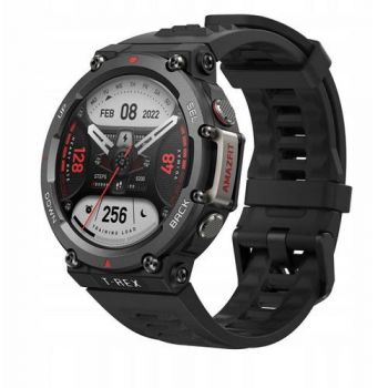 Ceas inteligent Smartwatch Huami Amazfit T-REX 2, Display AMOLED 1.39inch, Bluetooth, GPS, bratara silicon, Android/iOS (Negru)