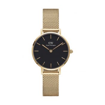 Daniel Wellington ceas Petite 28 Evergold femei, culoarea auriu