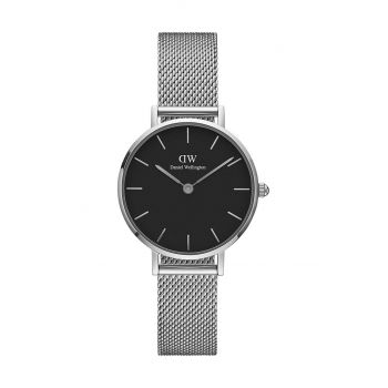 Daniel Wellington ceas Petite 28 Sterling femei, culoarea argintiu ieftin