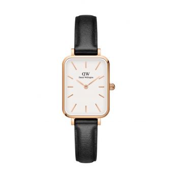 Daniel Wellington ceas Quadro Pressed femei, culoarea roz de firma original