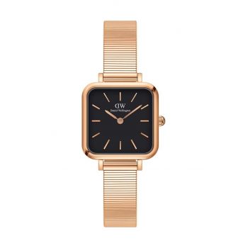 Daniel Wellington ceas Quadro Studio femei, culoarea roz ieftin