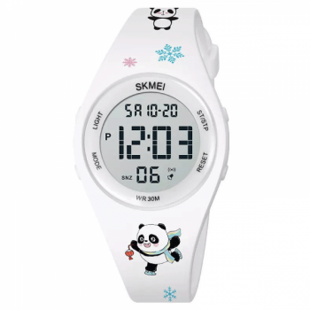 Ceas copii SKMEI 1865 cu alarma cronometru calendar si afisaj digital dual time ora 12/24 rezistenta la apa 5 bar back light diametru 37 mm si bratara din silicon cu design animat Panda Gigant alb Ceas copii SKMEI 1865 cu alarma cronometru calendar si afisaj digital dual time ora 12/24 rezistenta la apa 5 bar back light diametru 37 mm si bratara din silicon cu design animat Panda Gigant alb