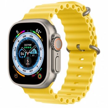 Apple Watch Ultra, GPS, Cellular, Carcasa Titanium 49mm, Yellow Ocean Band