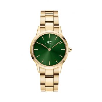 Daniel Wellington ceas Iconic Link Emerald 32 femei, culoarea auriu ieftin