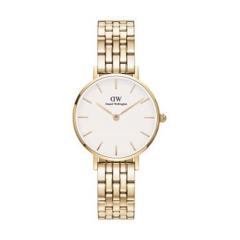 Daniel Wellington ceas Petite 28 5-Link femei, culoarea auriu