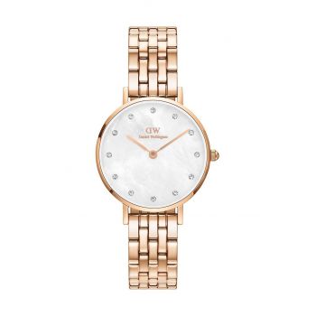 Daniel Wellington ceas Petite Lumine 28 5-Link femei, culoarea auriu ieftin