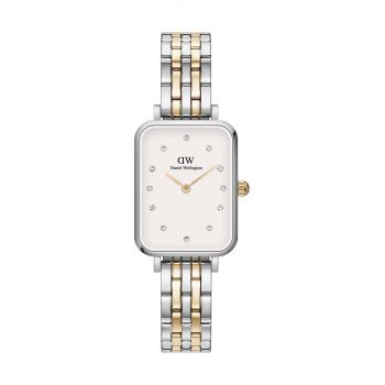 Daniel Wellington ceas Quadro Lumine 5-Link femei, culoarea argintiu