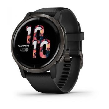 Ceas activity outdoor tracker Garmin Venu 2, Bluetooth, Wi-Fi, GPS, rezistenta la apa 5 ATM (Negru) ieftina