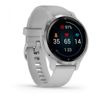 Ceas activity outdoor tracker Garmin Venu 2S, Bluetooth, Wi-Fi, GPS, rezistenta la apa 5 ATM (Gri) ieftina