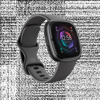 Ceas activity tracker Fitbit Sense 2, GPS, NFC, Bluetooth, Waterproof (Gri) de firma originala