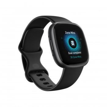 Ceas activity tracker Fitbit Versa 4, GPS, NFC, Bluetooth, Waterproof (Negru) de firma originala
