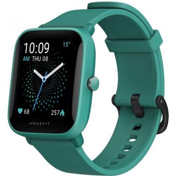 Ceas activity tracker Huami Amazfit Bip U Pro, Bluetooth 5.0, Waterproof 5ATM, senzor SpO2, GPS (Verde)