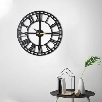 Ceas de perete Aila Classic Negru, Ø50 cm