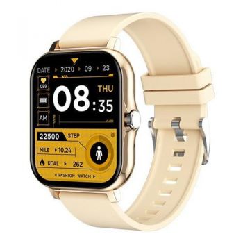 Ceas inteligent Smartwatch Allview CONNECT S, ecran 1,7inch IPS, Bluetooth V5.0, Android/IOS, Microfon, Difuzor (Auriu)