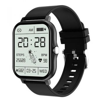 Ceas inteligent Smartwatch Allview CONNECT S, ecran 1,7inch IPS, Bluetooth V5.0, Android/IOS, Microfon, Difuzor (Negru)