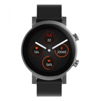 Ceas inteligent Smartwatch Mobvoi TicWatch E3, 47 mm, GPS, IP68 (Negru/Gri) ieftin