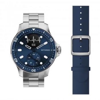Ceas inteligent Smartwatch Withings Scanwatch, Horizon Special Edition, 43mm, Argintiu