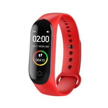 Bratara fitness MRG MM4, Inteligenta, Bluetooth, Rosu C748