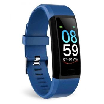 Bratara Fitness Smartband Techstar® T12 Waterproof IP65, Bluetooth 4.2, Compatibila Android & iOS, Display TFT 1.14 inch, Albastru