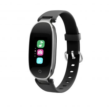 Bratara Fitness Techstar® S3 Plus, Ecran 0.96 inch inch, Bluetooth 4.0, IP66, Tensiune, Puls, Alerta Sedentarism, Elegant, Argintiu