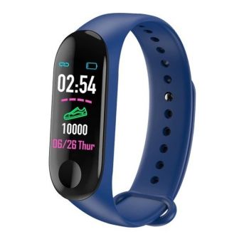 Bratara inteligenta fitness, Aipker M4 tensiune Arteriala,Termometru,Albastru ,ideal Baieti Calitate Premium
