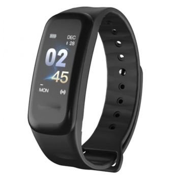 Bratara Smart Smartband Techstar® C1 Fitness, Waterproof IP65, BT4.0, OLED Color, Negru