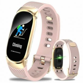 Bratara Techstar® Fitness B11 Roz, IPS, Bluetooth 4.0, IP65, Monitorizare Cardiaca, Tensiune. Oxigenare, Hidratare