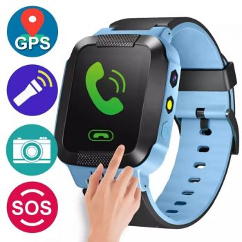 Ceas smartwatch copii cu localizare, functie telefon, handsfree, buton SOS, lanterna, camera foto