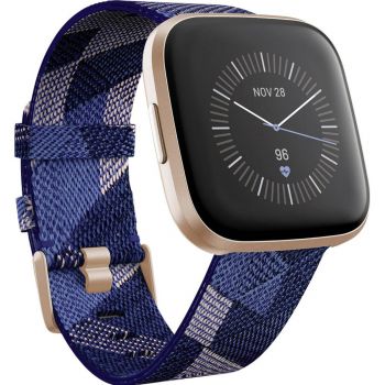 Ceas Smartwatch FITBIT, Versa 2 Special Edition, NFC, Copper Rose Aluminum, Navy Ceas Smartwatch FITBIT, Versa 2 Special Edition, NFC, Copper Rose Aluminum, Navy